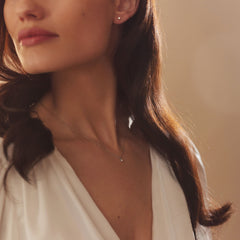 Isabel Bernard De la Paix Céline 14 Carat Whitegold Necklace | diamond 0.05 ct | IBD350004