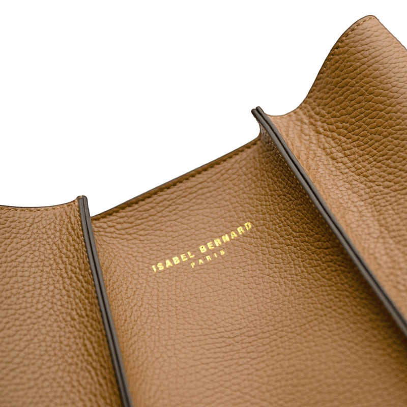 Isabel Bernard Femme Forte Minette Camel Kalfsleren Handtas IB21114-334-zoom-