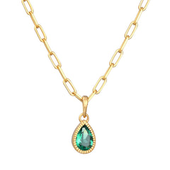Elli 925 Sterling Silver Link Chain Necklace Gold plated with Quartz 2004-BF-0007907-001
