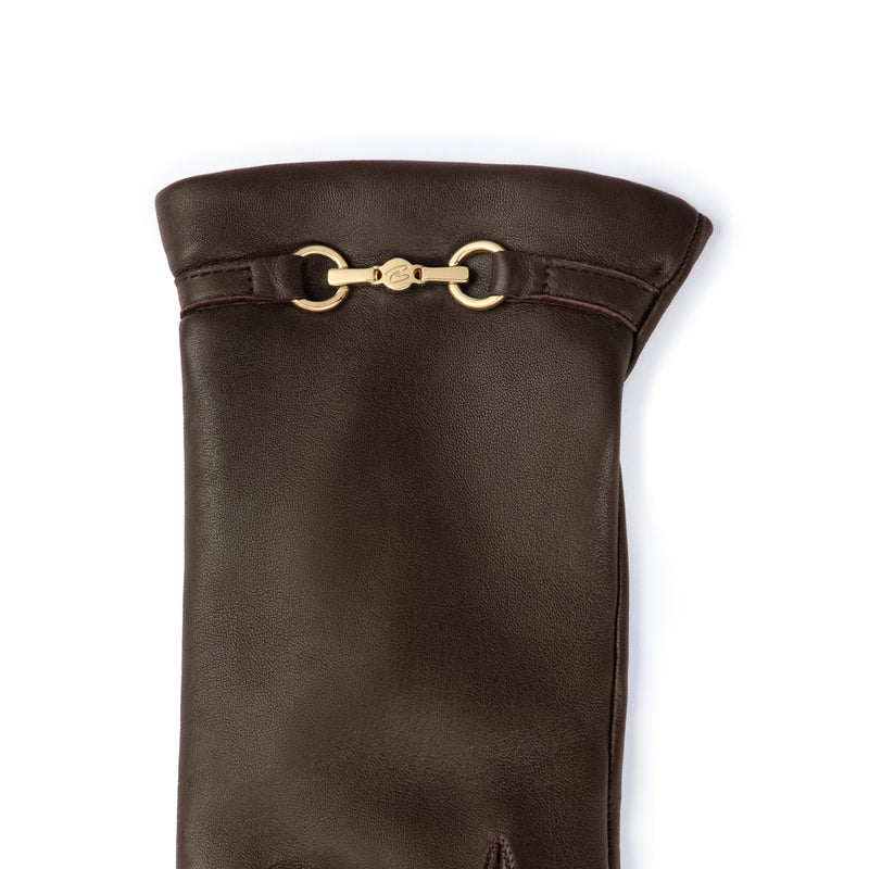 Isabel Bernard Isabel Bernard Honoré Marcelia donkerbruine leren handschoenen van geitenleer IB67001-331-6.5-zoom-