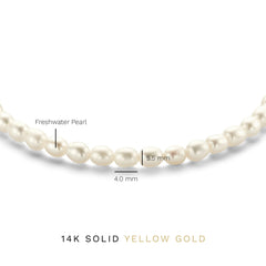 Isabel Bernard Cadeau d'Isabel 14 karat gold necklace and bracelet gift set with freshwater pearls IB90174