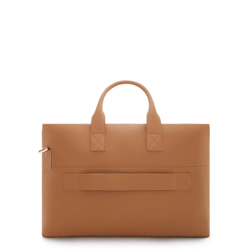 Isabel Bernard Honoré Anique Camel Kalfsleren Handtas IB25062-zoom-