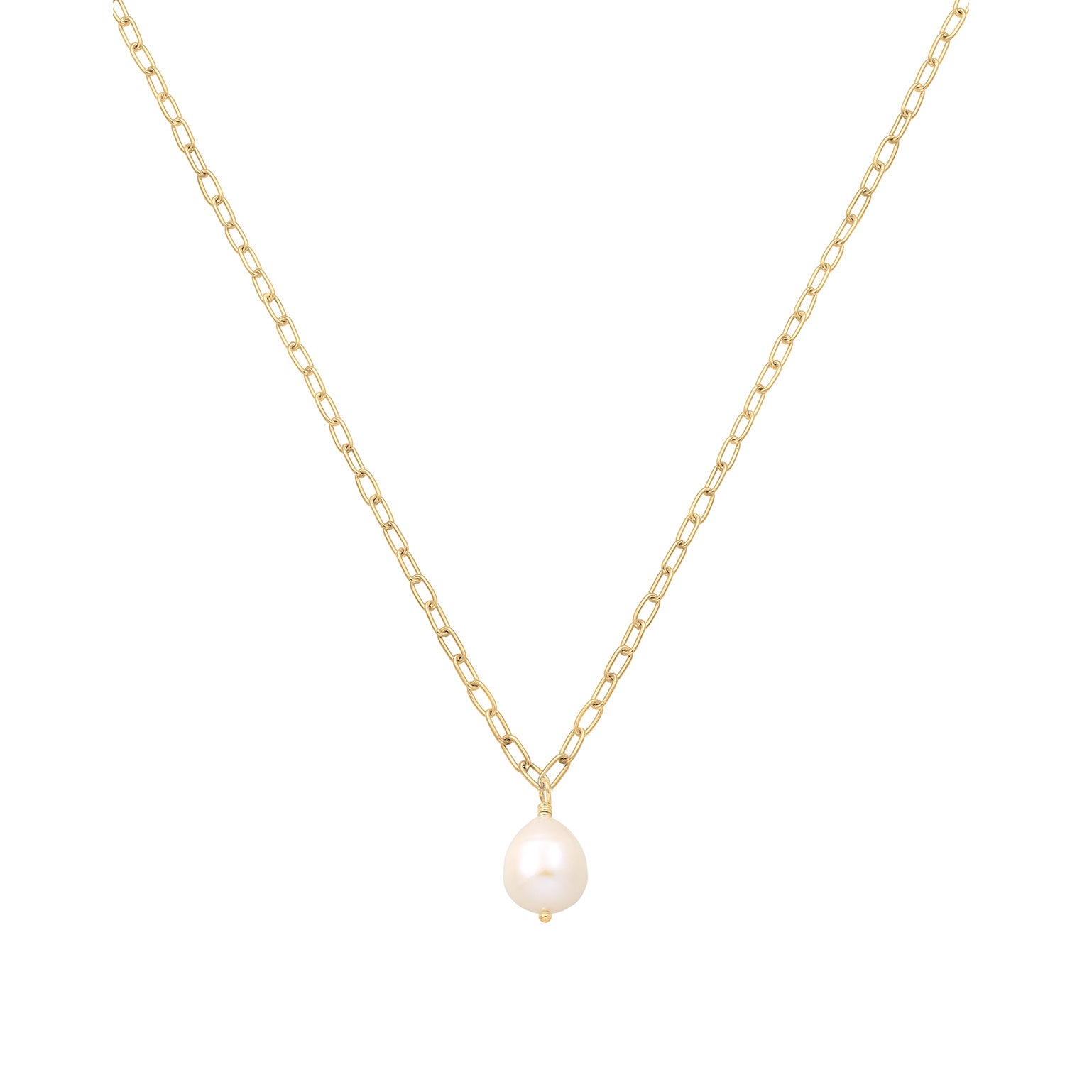 Elli 925 Sterling Silver Pearl Necklace with Pearl 2004-BF-0007727-001