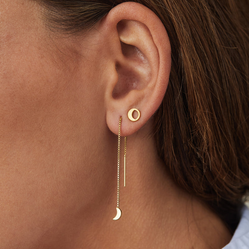 Violet Hamden Luna 925 Sterling Zilveren Gold Plated Oorbellen met Manen VH16047-zoom-