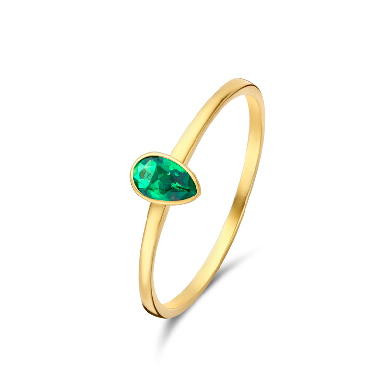 Isabel Bernard Baguette Olivia 14 Karaat Gouden Ring IB330086-48-zoom-