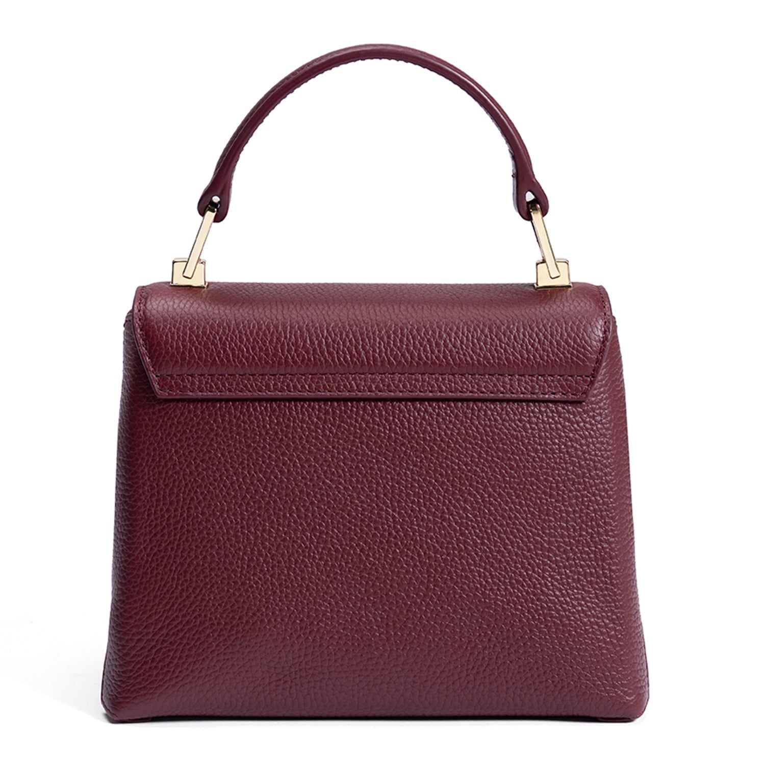 Isabel Bernard Femme Forte Heline Bordeaux Calfskin Leather Handbag IB21121