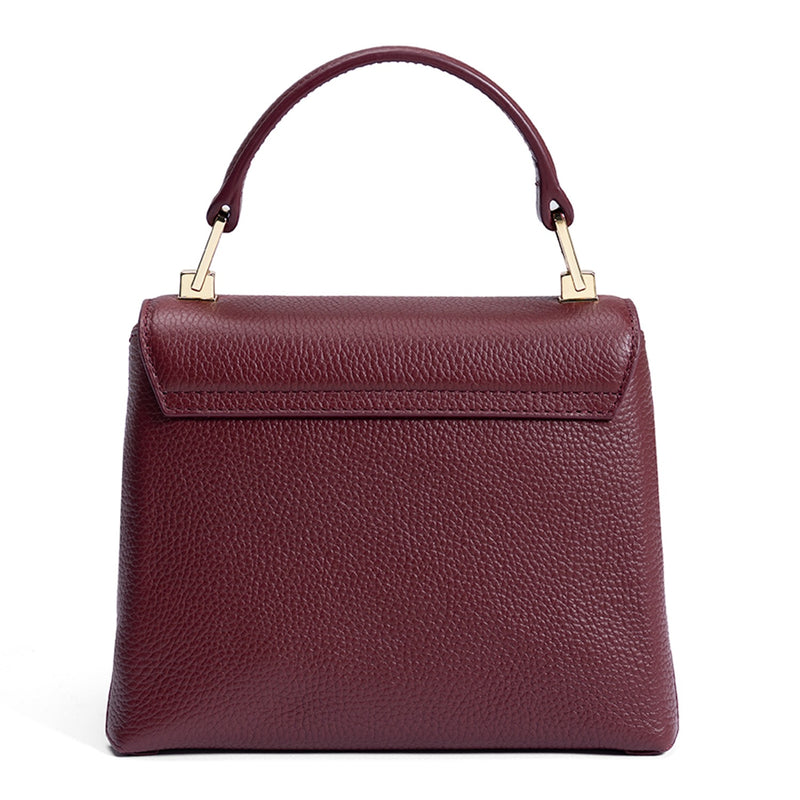 Isabel Bernard Femme Forte Heline Bordeaux Kalfsleren Handtas IB21121-zoom-