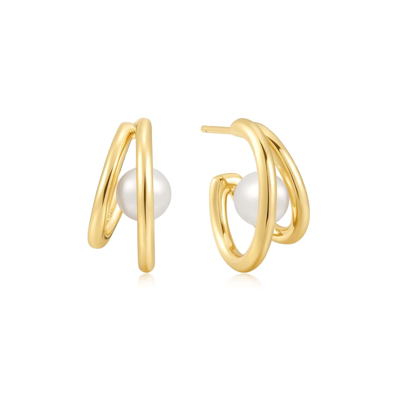 Ania Haie Chic Creator 925 Sterling Silver Hoop earrings AH-E058-07G