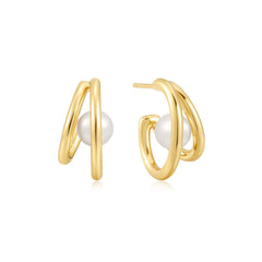Ania Haie Chic Creator 925 Sterling Silver Hoop earrings AH-E058-07G