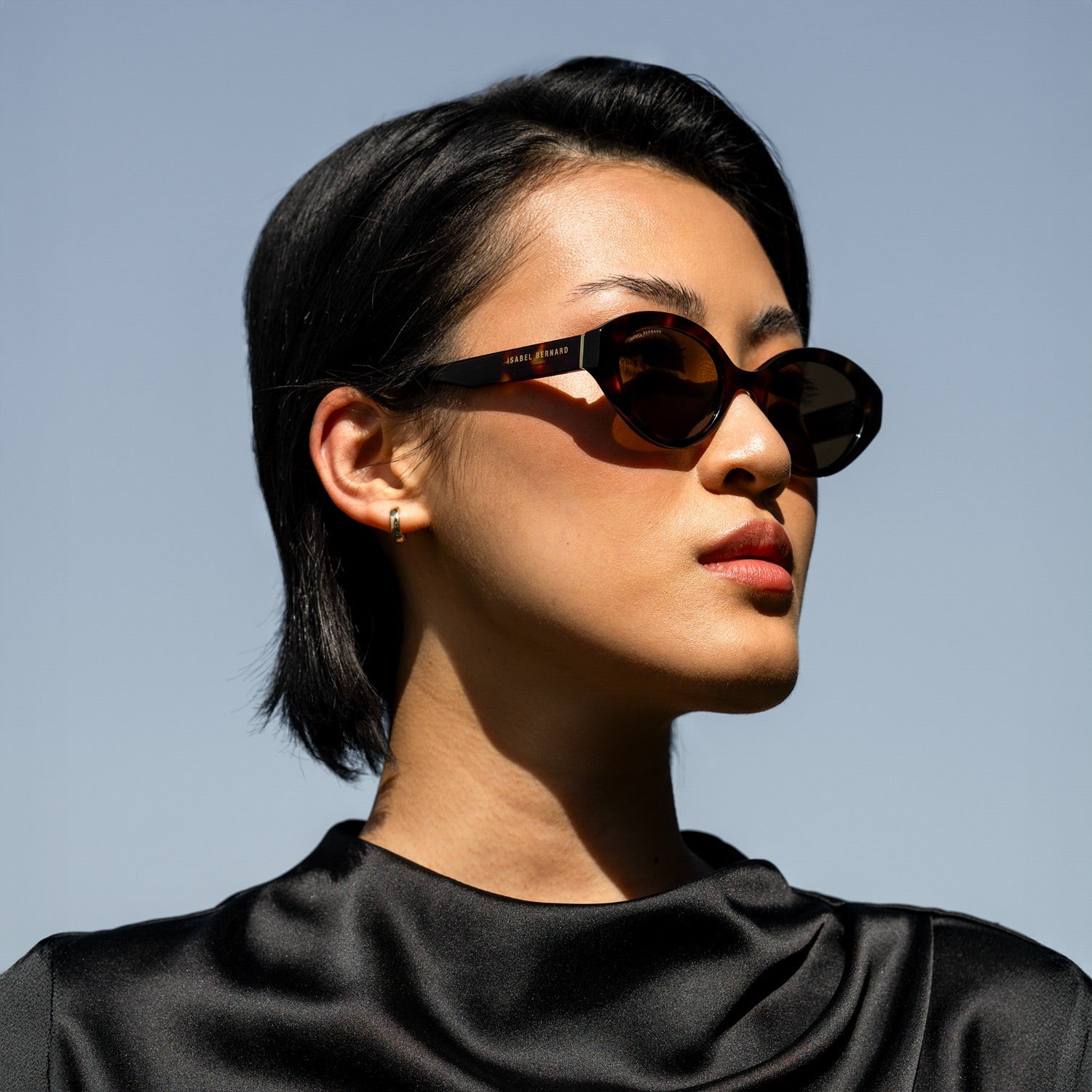 Isabel Bernard La Villette Rosaire Brown Tortoise Ovale Sunglasses IB400002-14-14