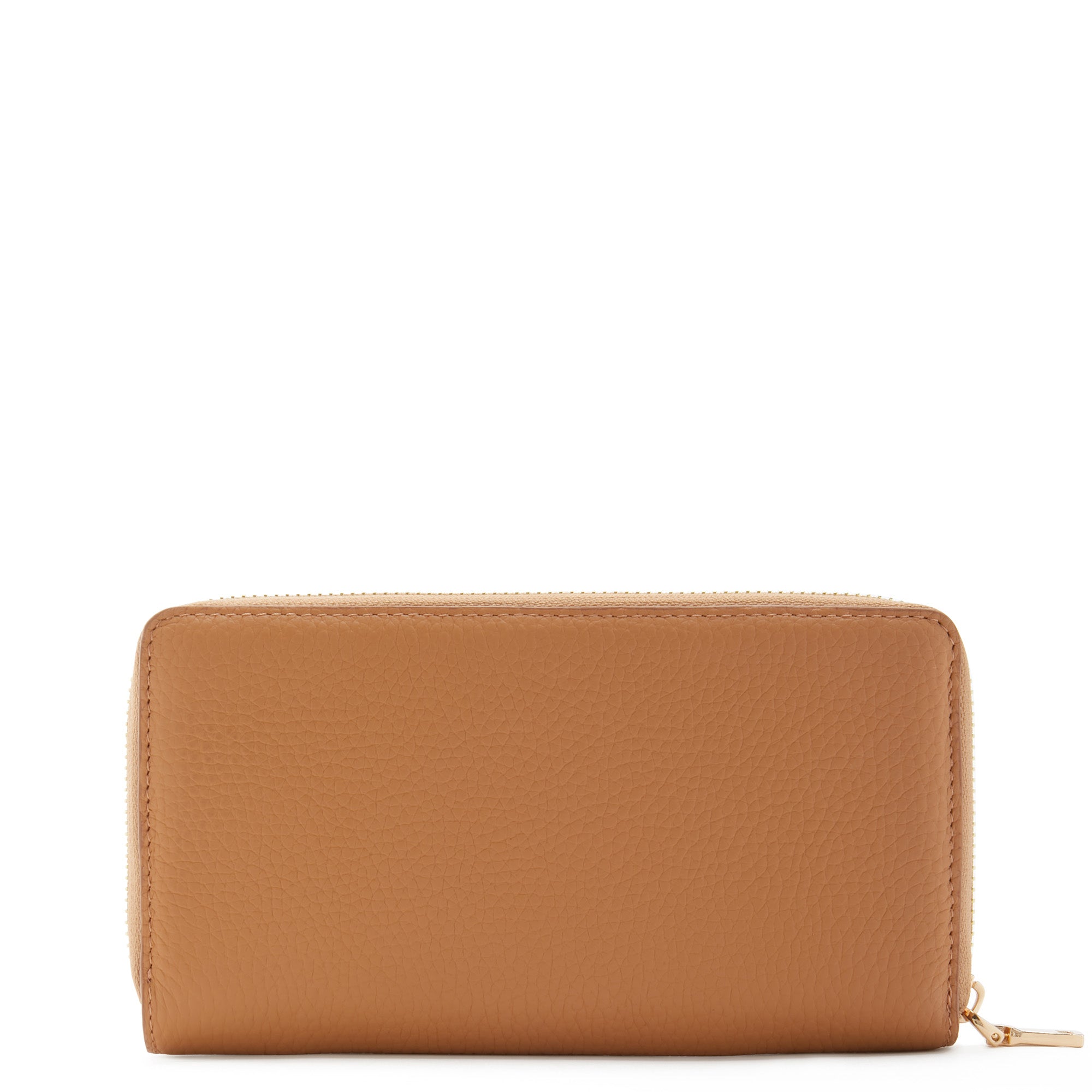 Isabel Bernard Honoré Léa Camel Calfskin Zip Wallet IB23023