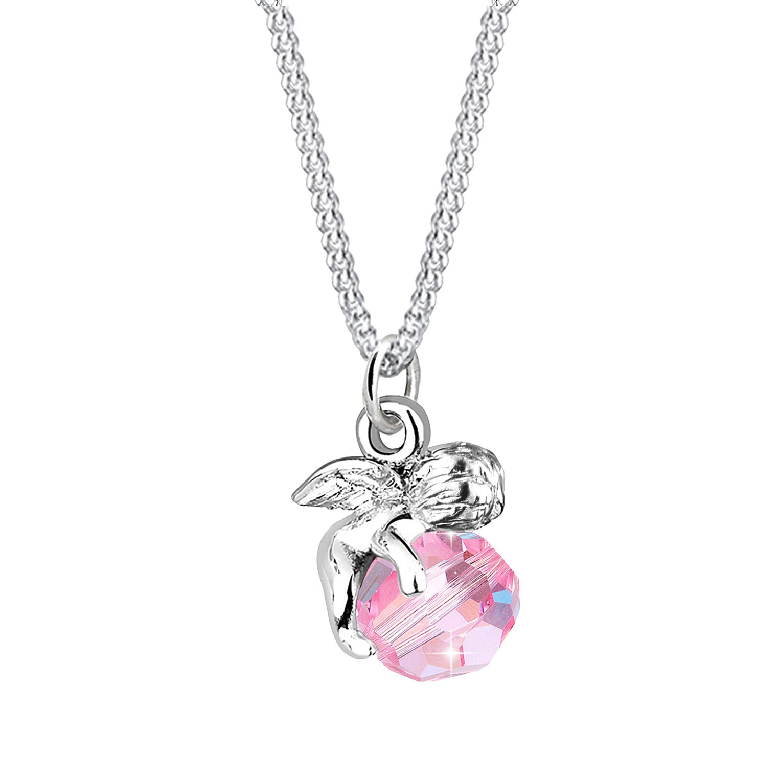 Elli 925 Sterling Silver Necklace with Crystal 2004-BF-0007780-001