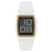 Armani Exchange White Oval Digital Watch AX2968