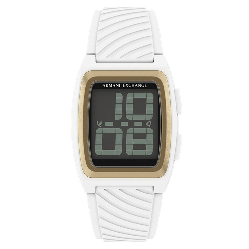 Armani Exchange White Oval Digital Watch AX2968-zoom-