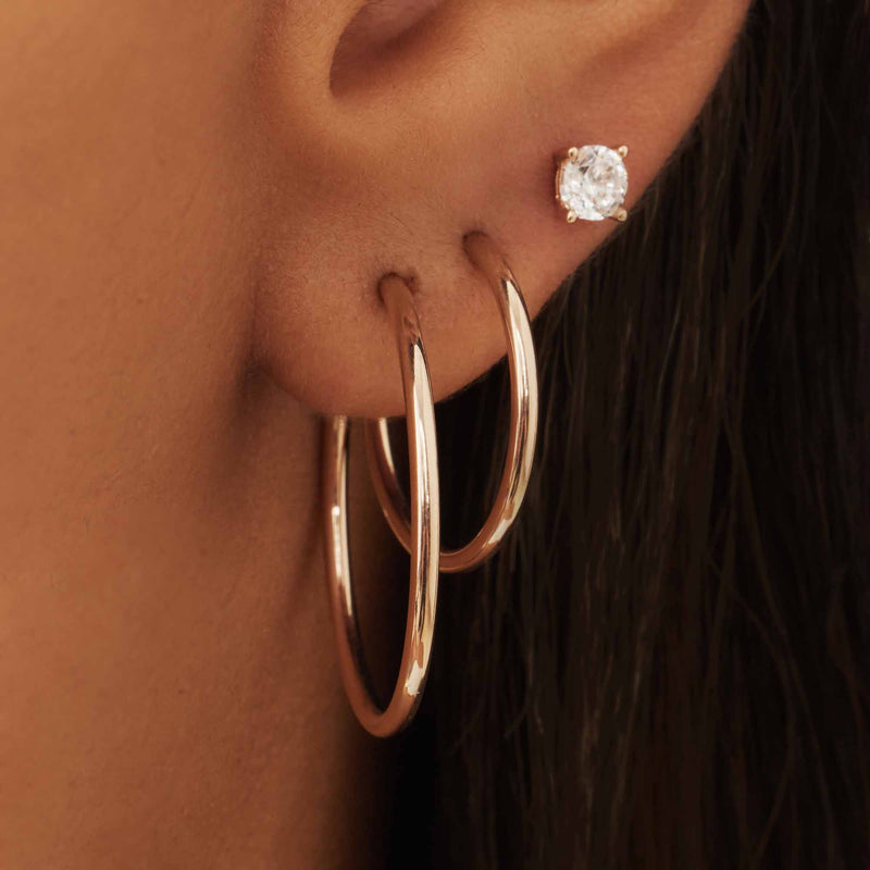 Isabel Bernard Cadeau d'Isabel 14 Karaat Rosé Gouden Oorbellen Set IB90077-zoom-
