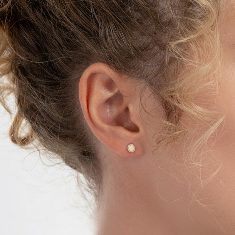 Isabel Bernard Le Marais Adeline 14 Karaat Gouden Oorknoppen IB360288-zoom-