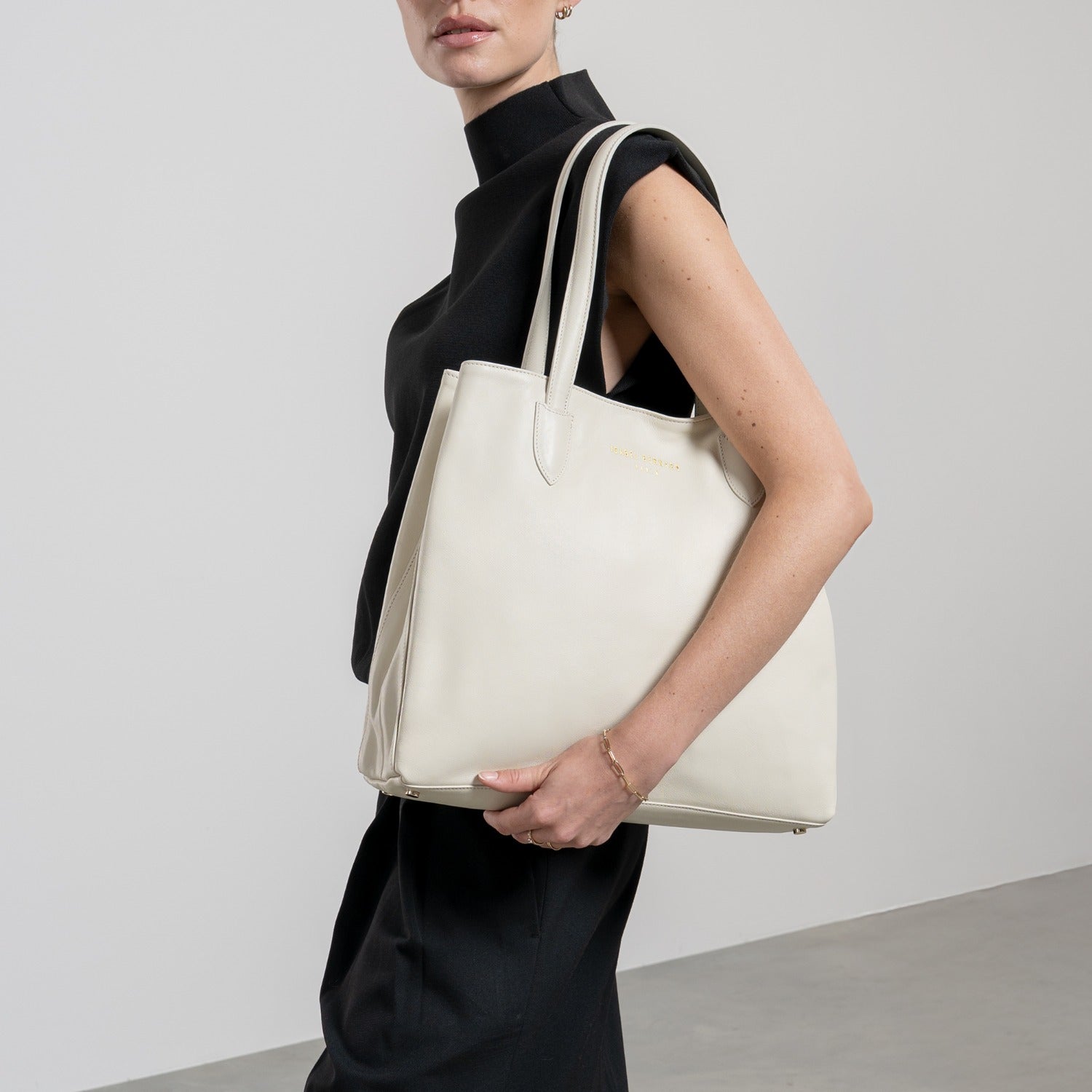 Isabel Bernard Honoré Francine Crème Kalfsleren Shopper IB25048