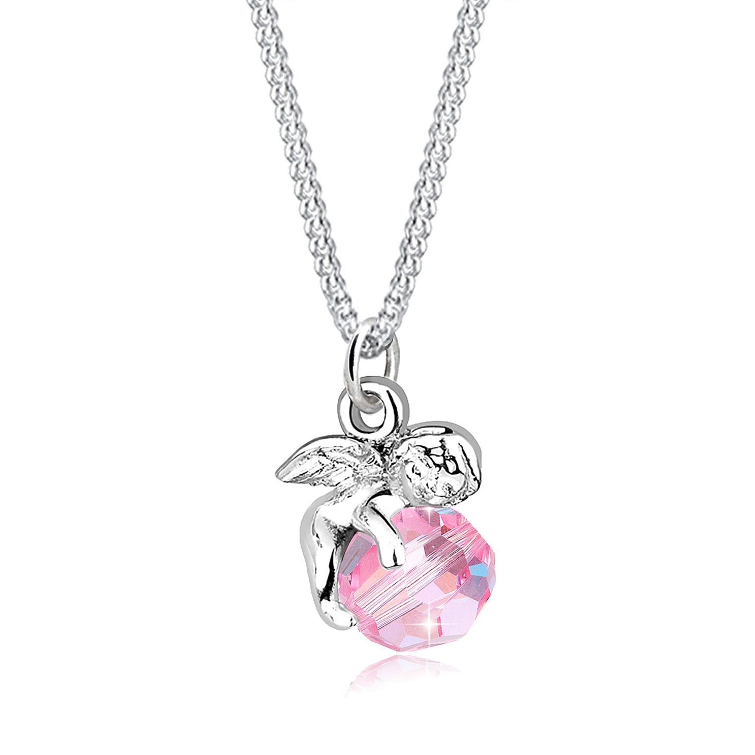 Elli 925 Sterling Silver Necklace with Crystal 2004-BF-0007780-001