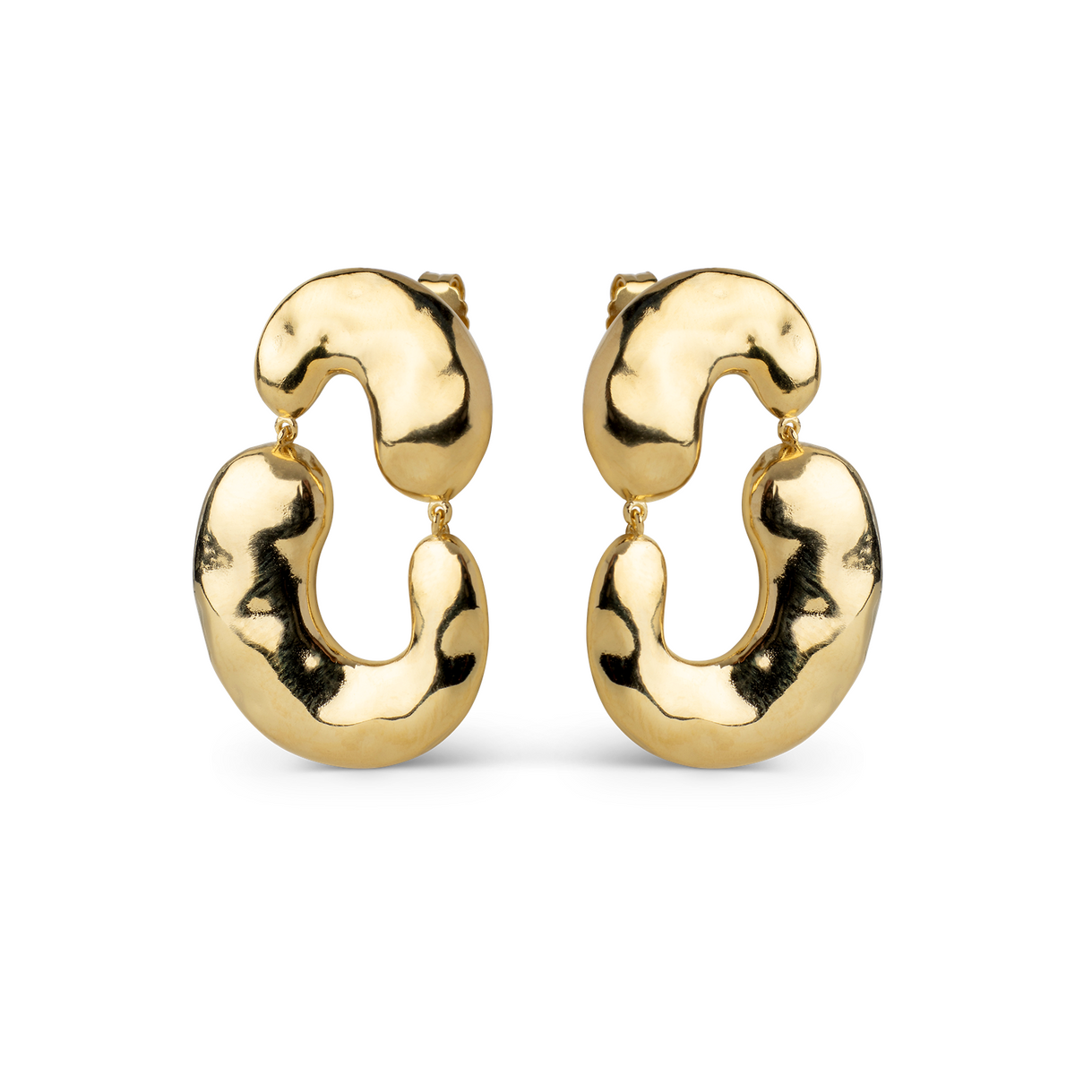 ENAMEL Copenhagen Recycled 925 Sterling Silver Gold Plated Earrings E445G