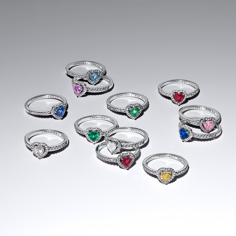 Pandora Timeless 925 Sterling Silver Elevated Light Blue Heart Ring 198421C10-54-zoom-