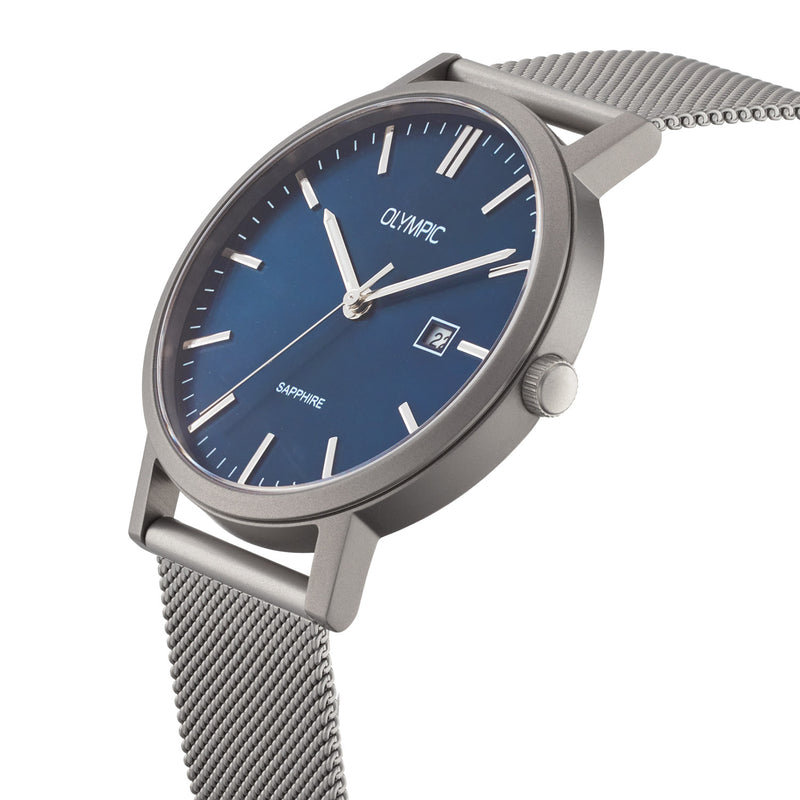 Olympic Titanium Grijs Herenhorloge OL26HTS001-zoom-