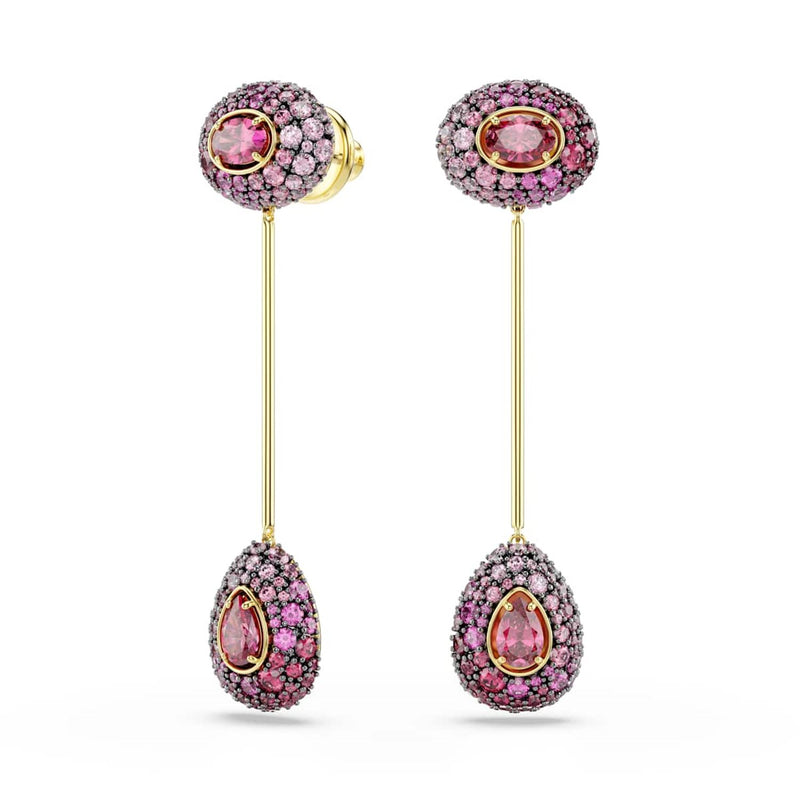 Swarovski Sublima Glam Goudkleurige Oorbellen met Rode Kristallen 5752891-zoom-