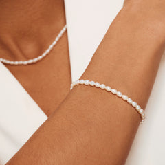 Isabel Bernard Cadeau d'Isabel 14 karat gold necklace and bracelet gift set with freshwater pearls IB90174