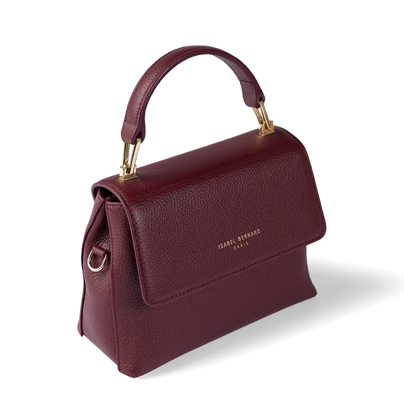 Isabel Bernard Femme Forte Heline Bordeaux Kalfsleren Handtas IB21121-zoom-