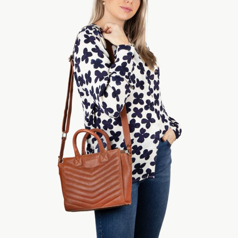 Cowboysbag Carmen Cognac Leather Handbag 3459-000381-zoom-