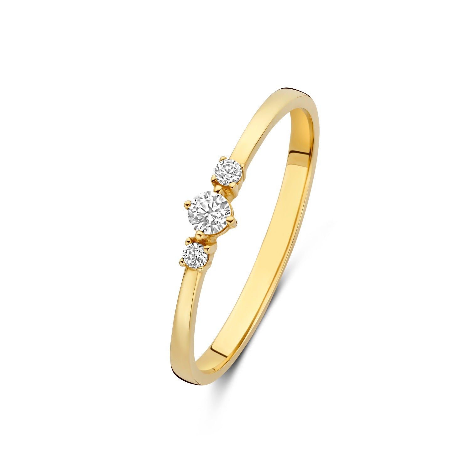 Beloro Jewels Monte Napoleone Delphine 9 karat gold ring with zirconia stones BO330055-56