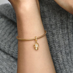 Pandora Moments Gold-coloured Charm 762825C01with14 Carat Gold Plating