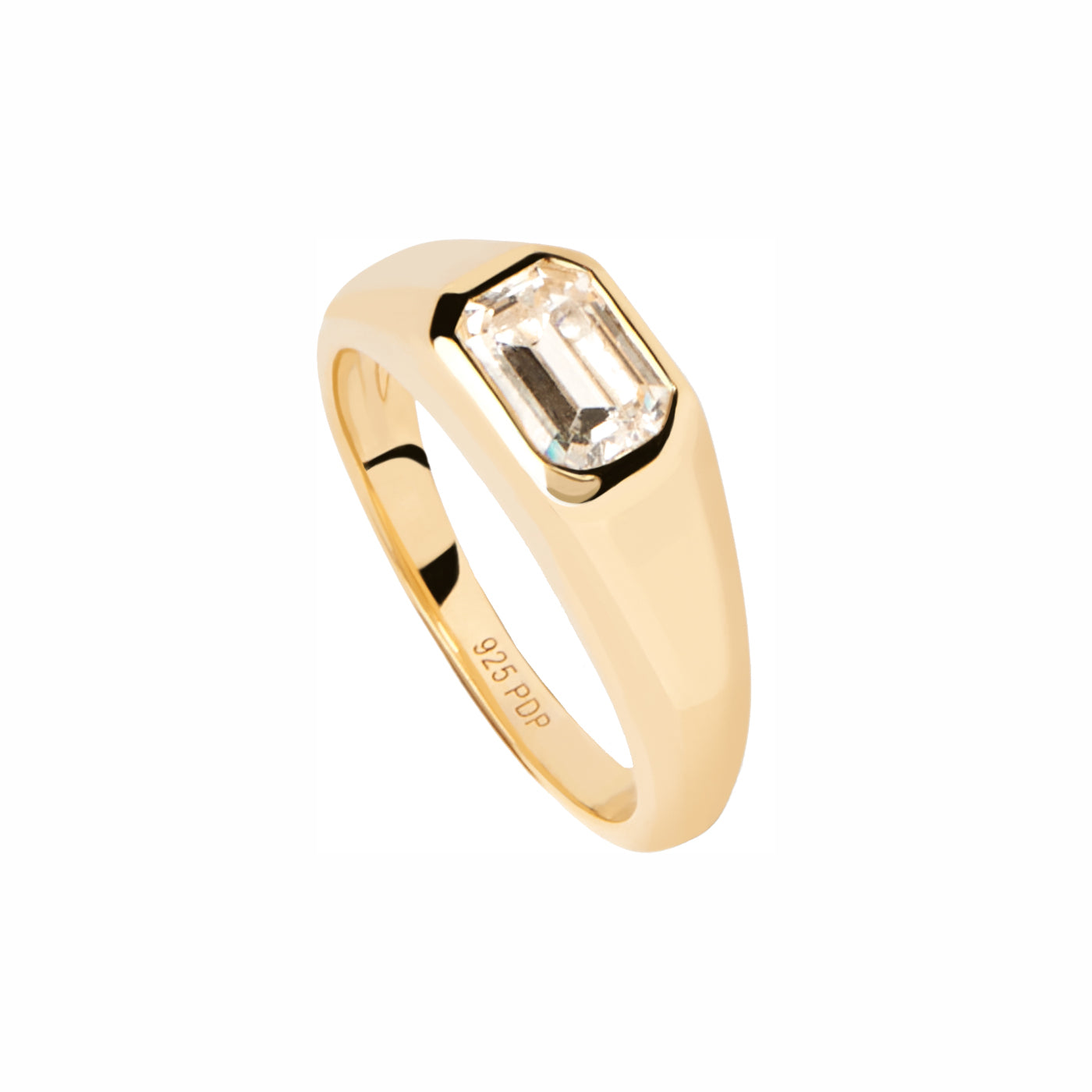 P D Paola The New Essentials 925 Sterling Silver Ring AN01-985-10with18K Gold Plating