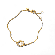 Pandora Essence Gold Plated Organisch Gevormde Pavé Parelarmband 563830C01-18