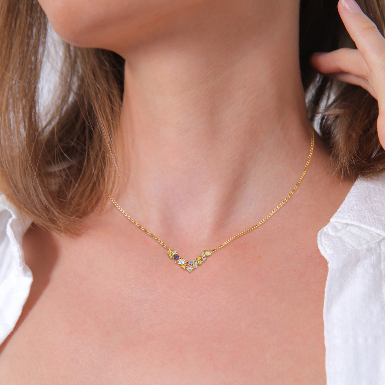Elli 925 Sterling Silver Necklace with Moonstone 2004-BF-0007937-001