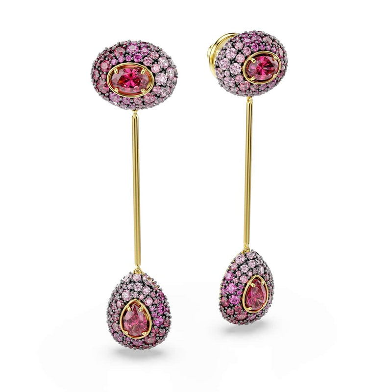 Swarovski Sublima Glam Goudkleurige Oorbellen met Rode Kristallen 5752891-zoom-