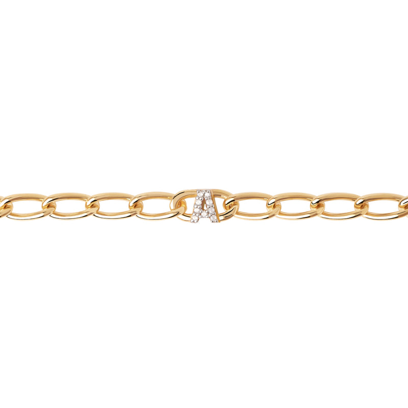 P D Paola 925 Sterling Zilveren Letter D Armband PU01-541-U Met 18K Gouden Plating-zoom-