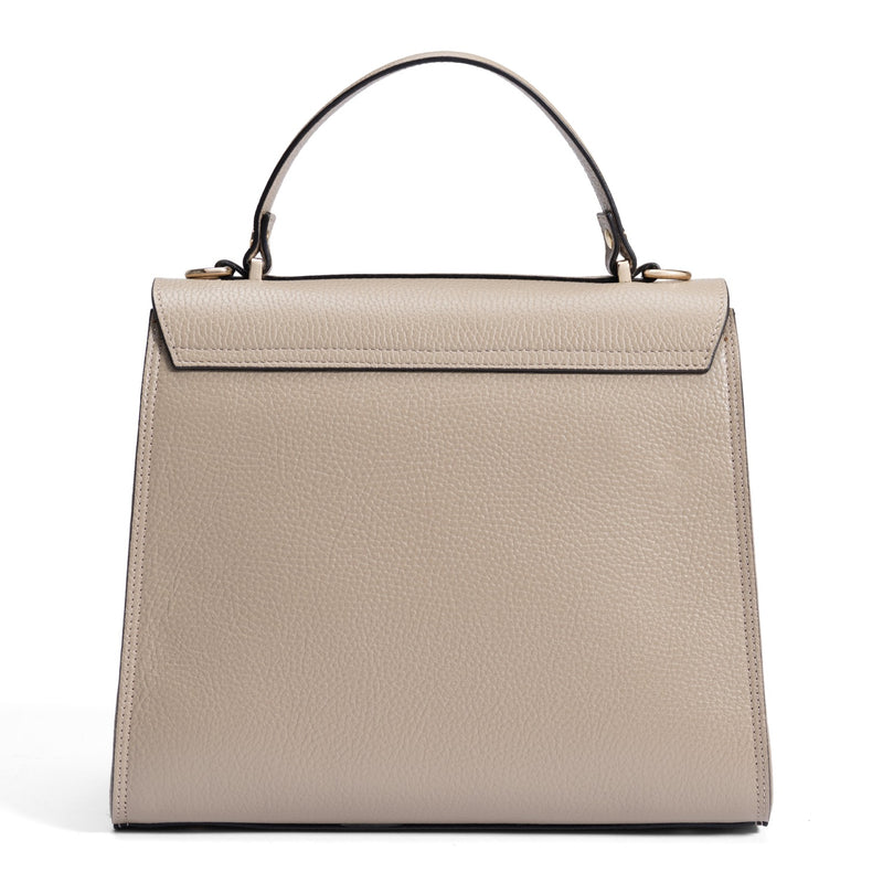 Femme Forte Simone Midi Taupe Handtas van Kalfsleer IB21127-078-zoom-