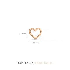 Isabel Bernard La Concorde Amore 14 Carat Rosegold Ear Studs IB360231