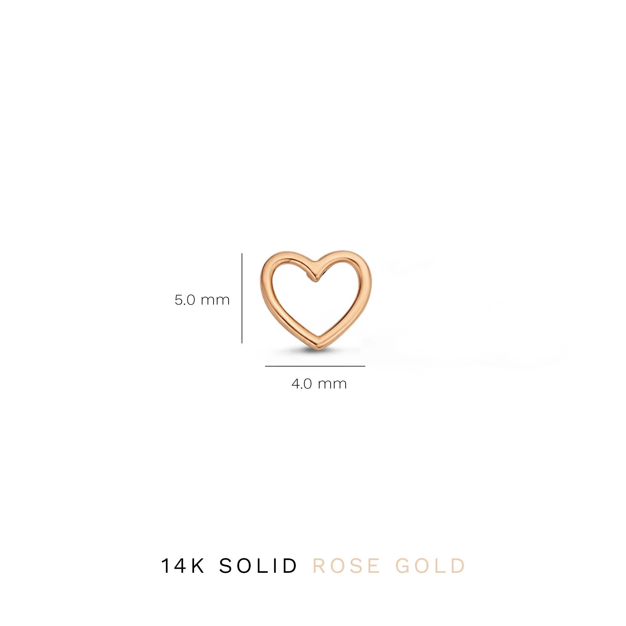 Isabel Bernard La Concorde Amore 14 Carat Rosegold Ear Studs IB360231