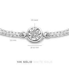 Isabel Bernard De La Paix Inaya 14 Carat Whitegold Bracelet | diamond 0.02 ct | IBD320010