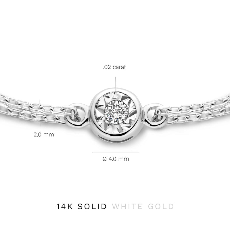Isabel Bernard De La Paix Inaya 14 Karaat Witgouden Armband | Diamant 0.02 ct | IBD320010-zoom-