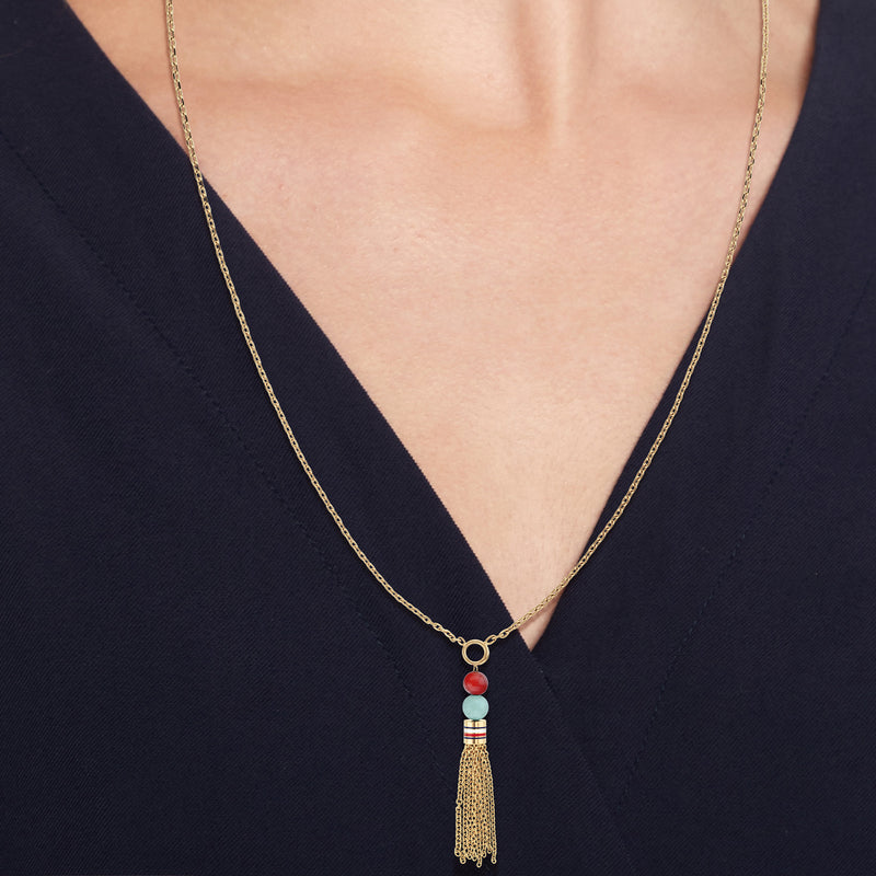 Tommy Hilfiger Roestvrij Staal Goudkleurige Dames Ketting TJ2781041-zoom-