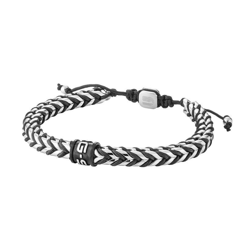 G-STAR DualShield Zilveren en Zwarte Armband GSJ.108.01-zoom-