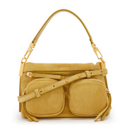 Coccinelle Hyle Yellow Suede Handbag E1PH7180201G09
