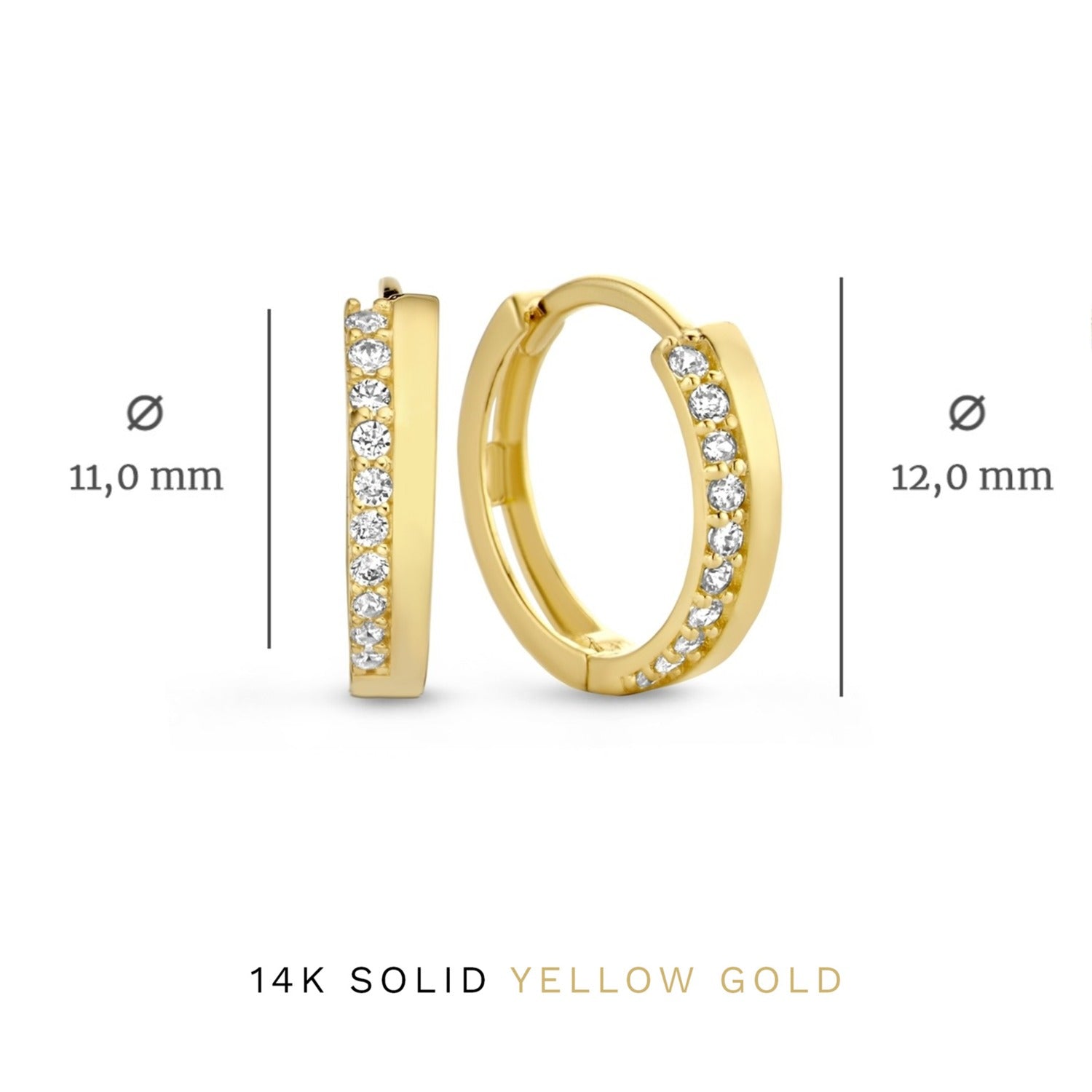Isabel Bernard Cadeau d'Isabel 14 Carat Golden Earrings Set IB90096