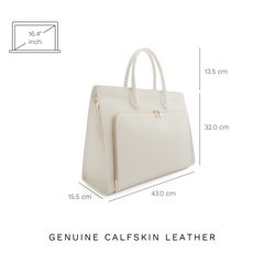 Isabel Bernard Honoré Nadine Crème Calfskin Handbag IB25052