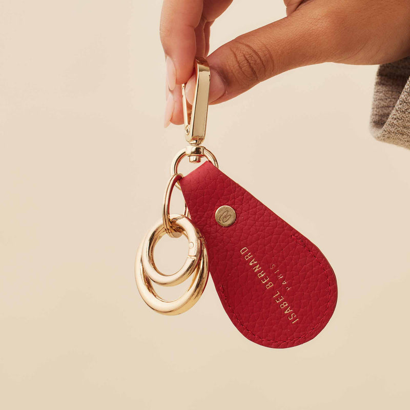 Isabel Bernard Honoré Filou Rood Kalfsleren Airtag Sleutelhanger IB66000-050-zoom-