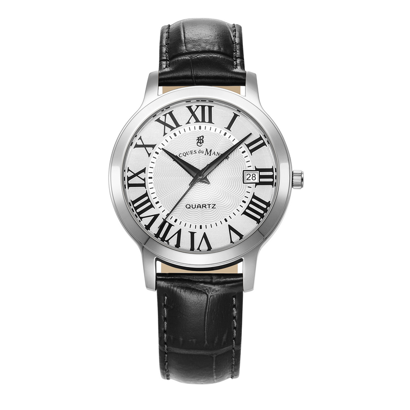Jacques Du Manoir Genesis Gents Silver Pattern Men's Watch JWG04801-zoom-