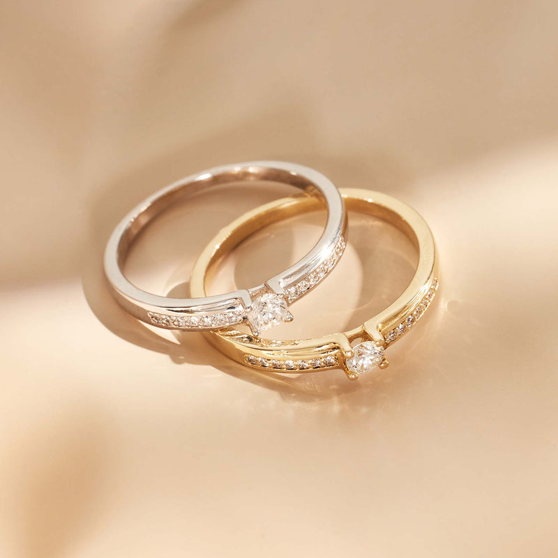 Isabel Bernard De la Paix Madeline 14 karaat gouden ring | diamant 0.20 ct | IBD330016-48-zoom-