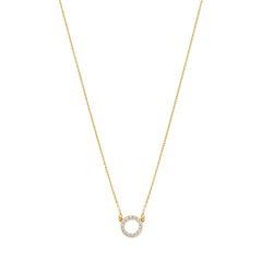 Beloro Jewels Monte Napoleone Irene 9 karat gold necklace with zirconia stones BO340048